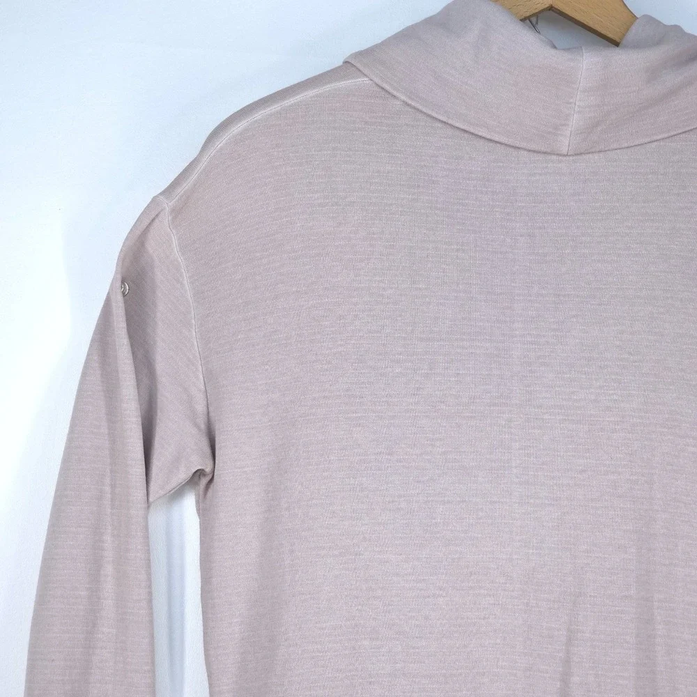 Athleta Eco Wash Turtleneck Sweatshirt Dress Medium Thumb Sleeve Athleisure Prep